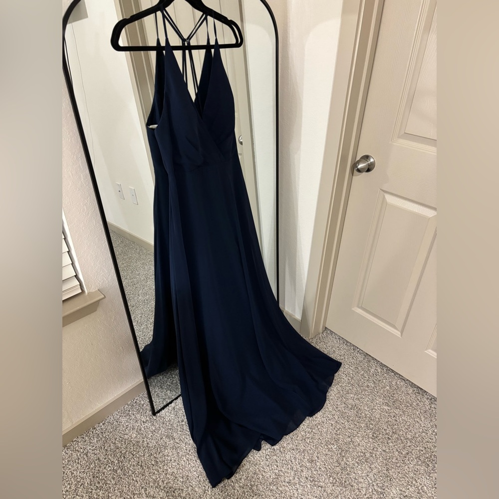 Jenny Yoo Deep Blue Maxi Dress